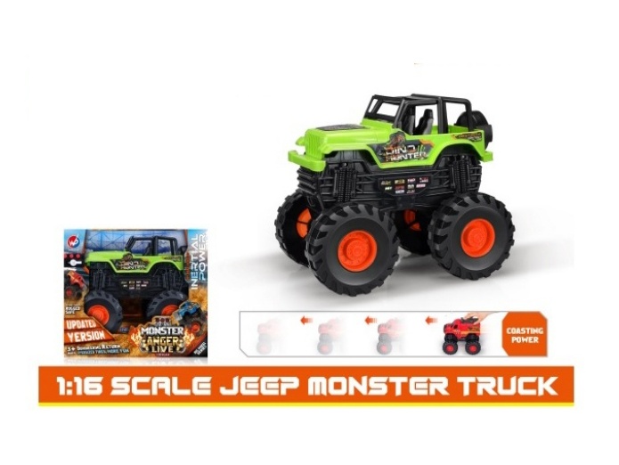 1:16 Hot Wheels Dinosaur Jeep Inertia Car