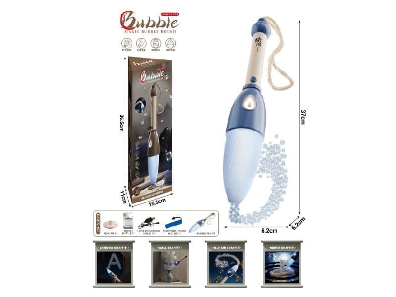 Magic Bubble Brushes (1 Bottle Of 30ml Bubble Water)