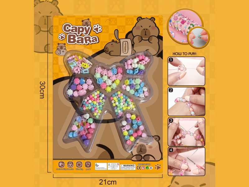 Kabibala Diy Beaded Jewelry Bow With Multiple Colored Beaded Ribbons And 2 Threads