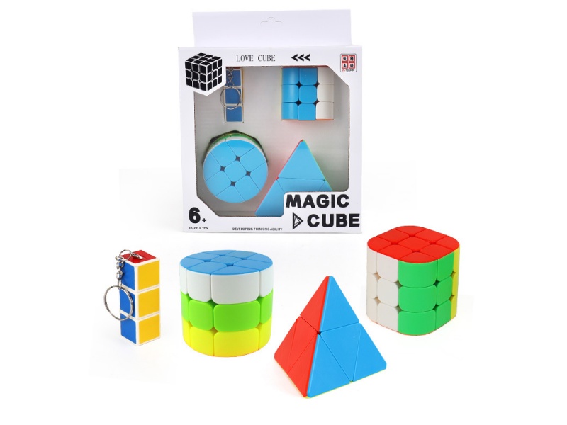 First-Order Keychain (Uv Printing) + Third-Order Cylinder + Third-Order Cylinder + Second-Order Pyramid