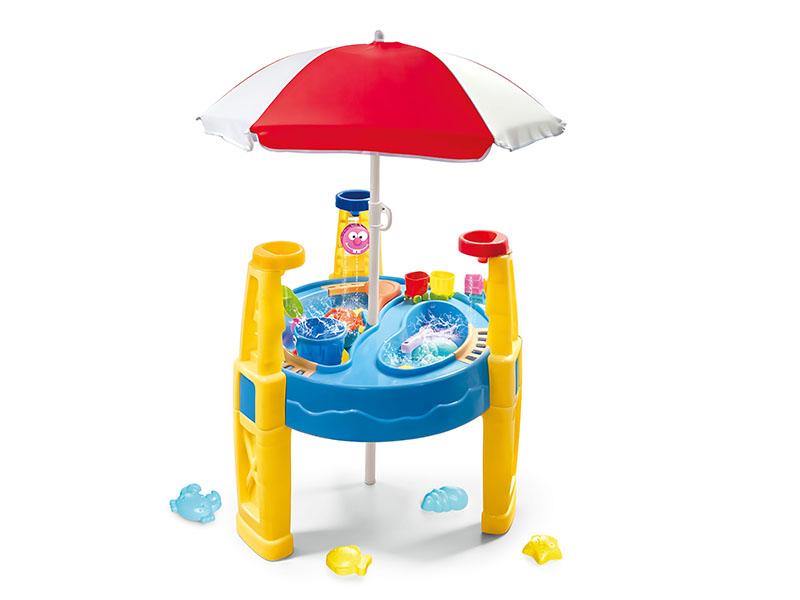 Beach Table Set With Beach Umbrella