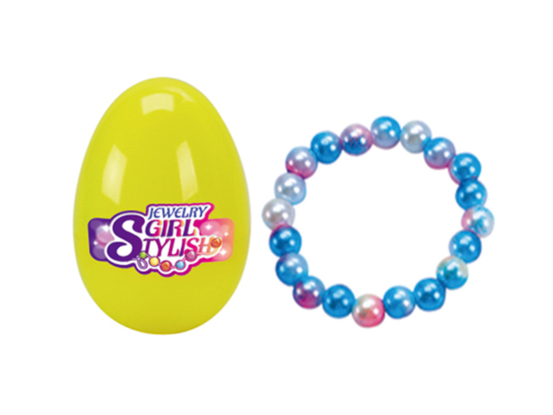 Eggshell + Beaded Bracelet