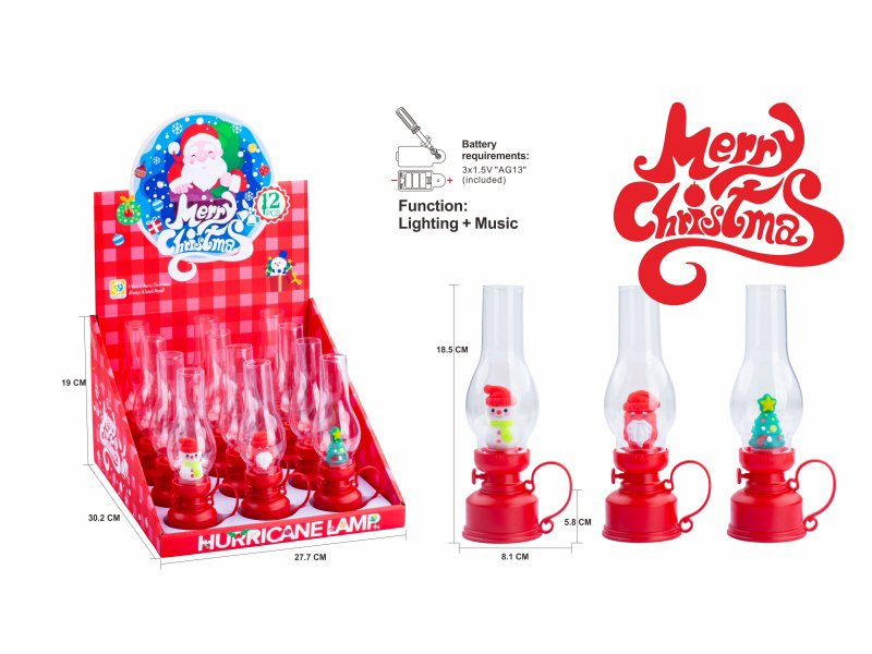 Christmas Kerosene Lamp(With Music)12pcs