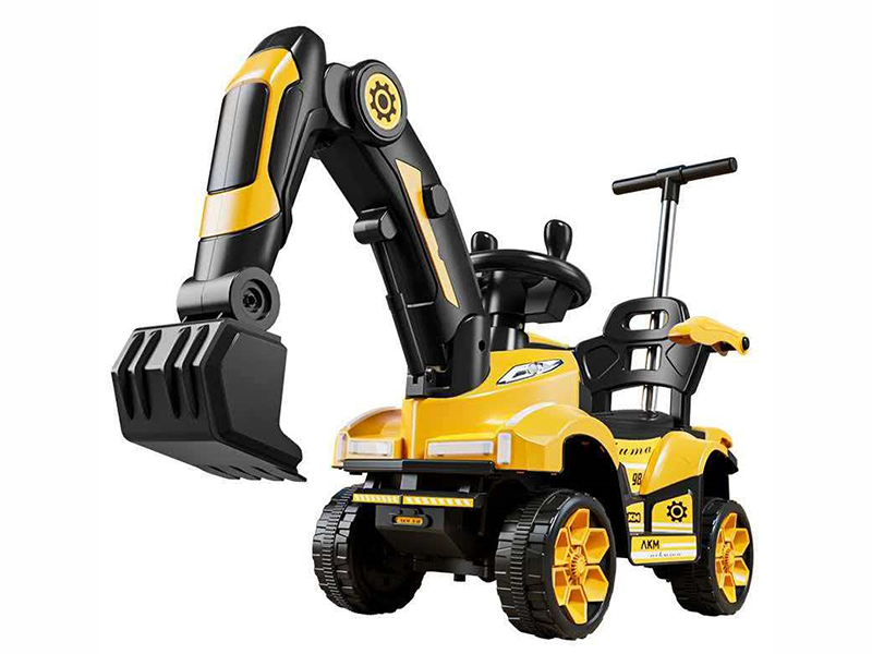 Children's Slide Excavator With Push Handle