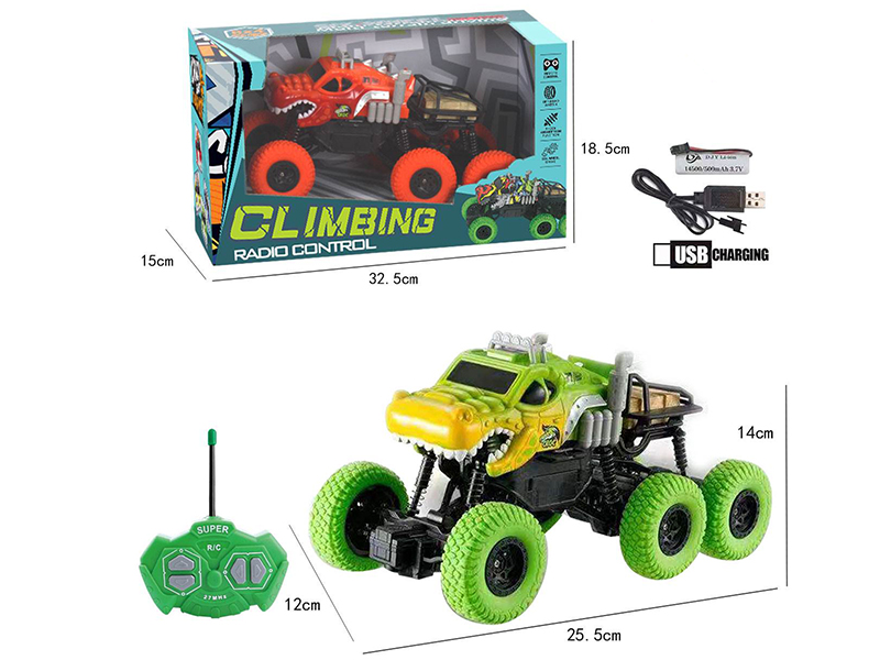 1:16 4CH Remote Control Crocodile 6-Wheel Climbing Off-Road Vehicle