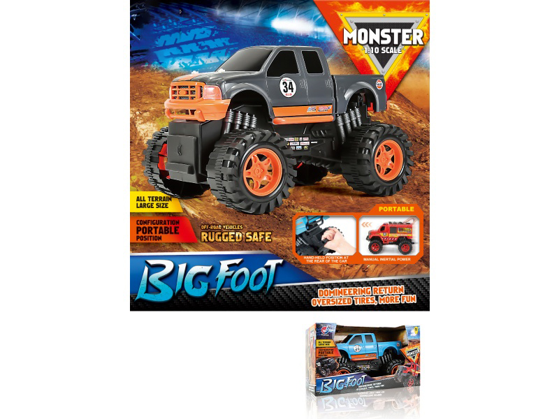 1:10 Fire Wheel Pickup Truck Inertia Vehicle