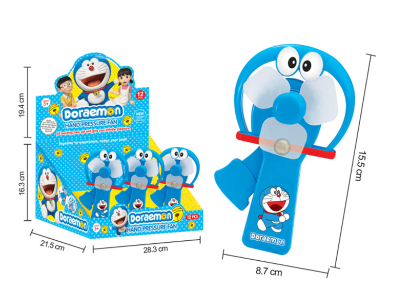 Doraemon Hand Pressure Fan 12PCS
