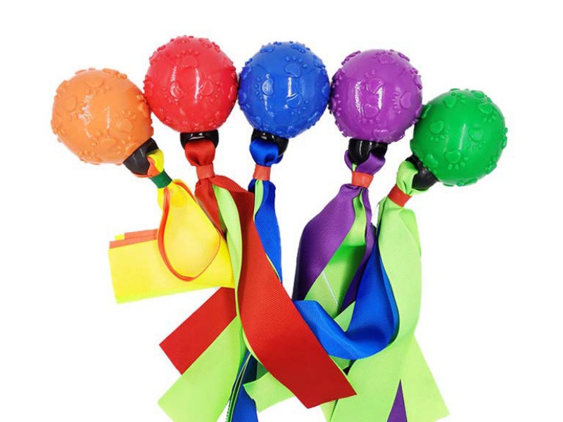 Woven Tape Footprint Ball Pet Toy