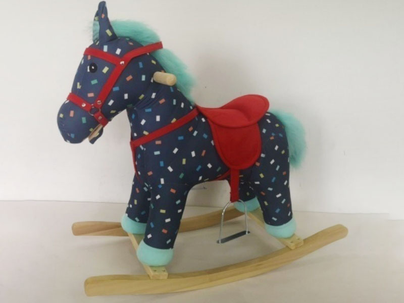B/O Wooden Rocking Horse With Music