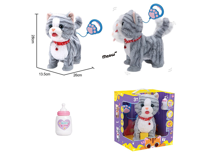 Leash Licking Blue Cat