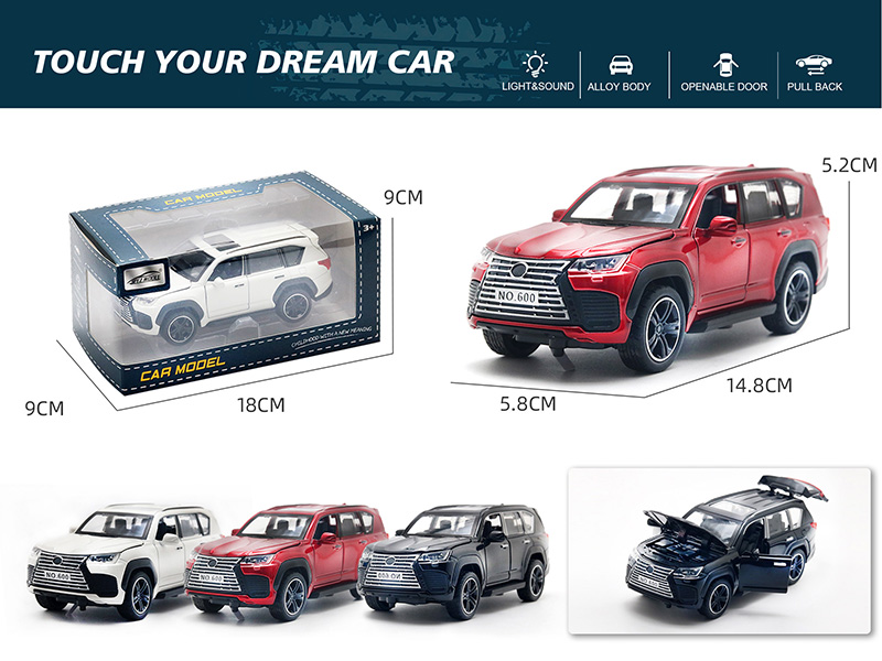 1:32 Four-Door Lexus Alloy Car Model With Sound And Light(Openable Door)