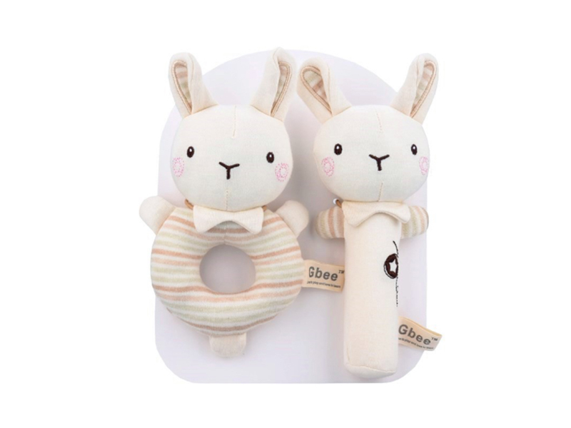 Rabbit Baby Rattle Stick Set