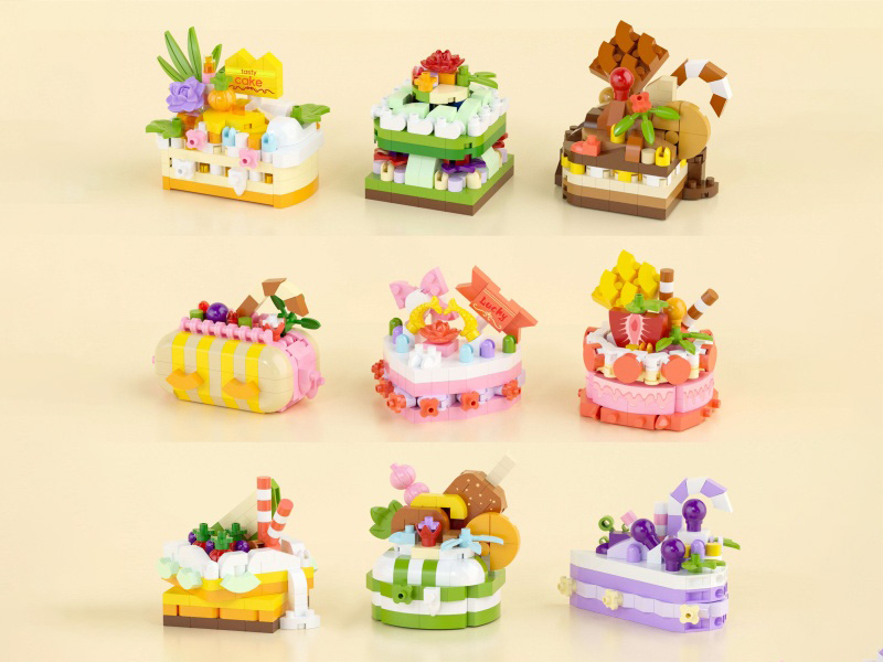 Building Blocks: 1490 PCS Of 9 Cake Combinations