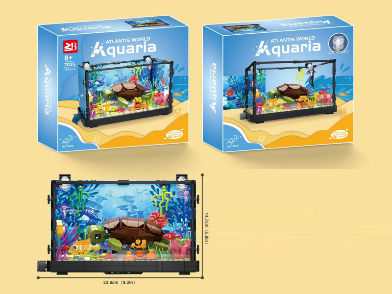 Building Blocks: 753 Pieces Turtle Fish Tank