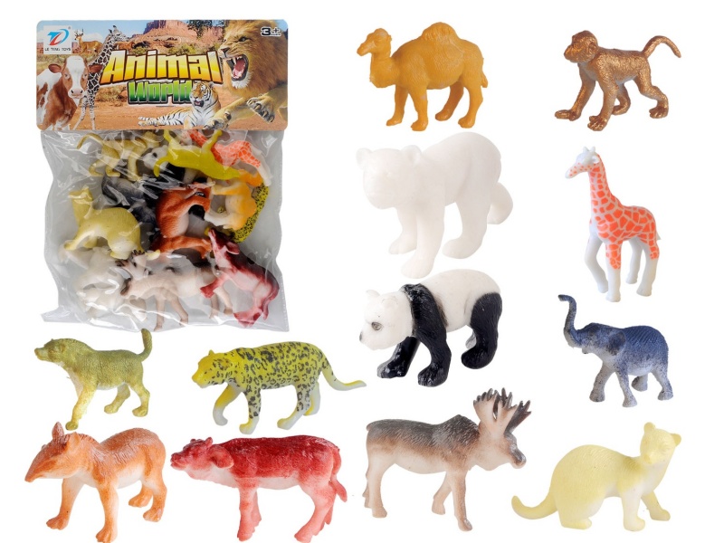 Pvc Simulation Animal 12Pcs