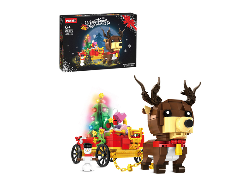 Christmas Reindeer And Gift Car Building Blocks 478PCS