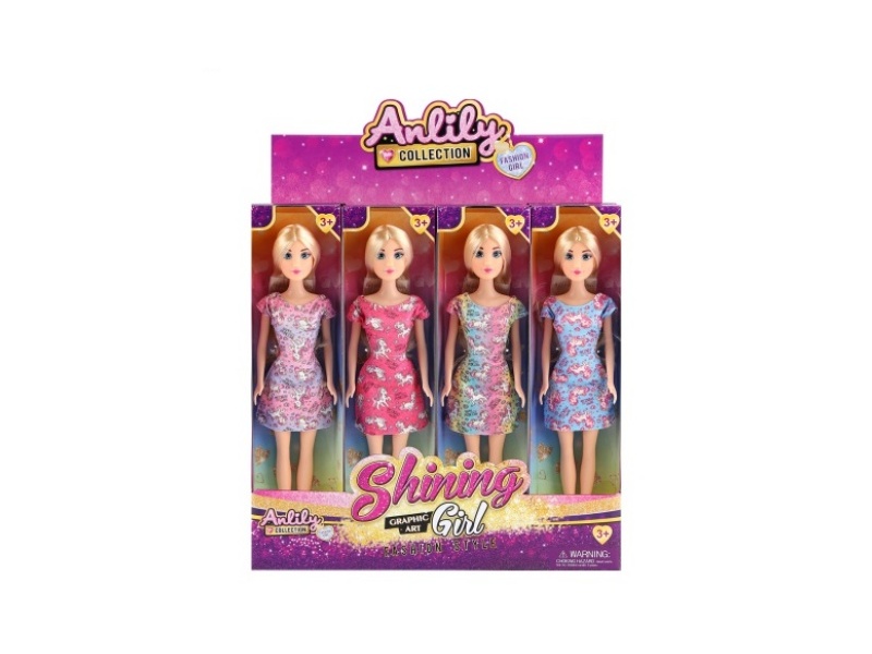 11.5-Inch Solid Body Doll (Fair Skin) Display Box 12 Pieces