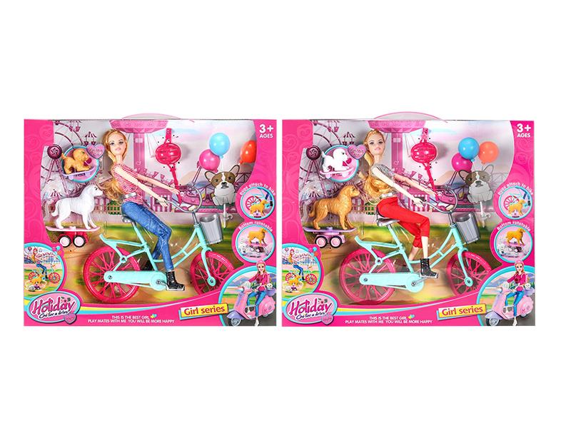 Hayley Fashion Doll Outdoor Cycling Set