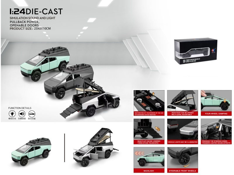 1:24 Tesla Camping Pickup Truck