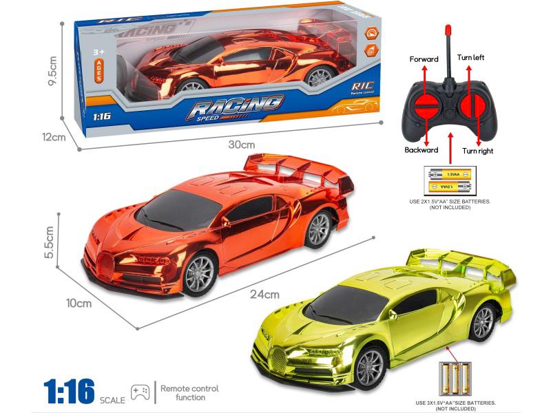 27MHz 1:16 4CH Electroplating Bugatti Remote Control Car(Not Included Batteries)