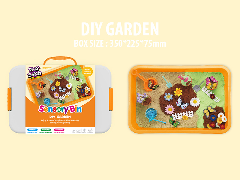 Play Sand Sensory Box DIY Garden Set