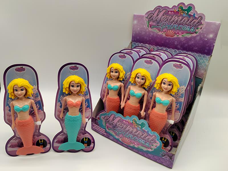 Wind Up Wag Tail Mermaid(Glow In The Dark, 7 Inch)12PCS