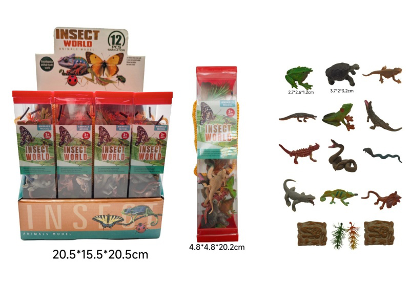 A Set Of 12 Reptiles