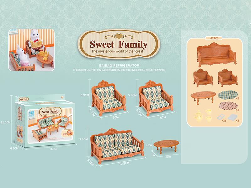 Exquisite Fabric Sofa Set