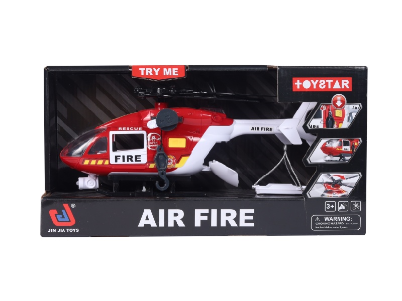 1:14 Urban Fire Helicopter (Sound, Light, Door Opening, Recoil Propeller, Multi-Functional)