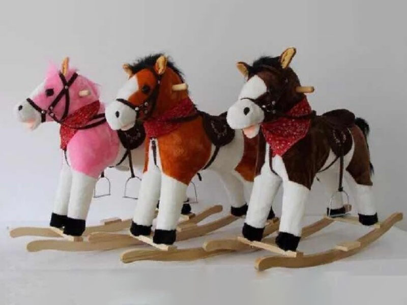 B/O Wooden Rocking Horse With Music