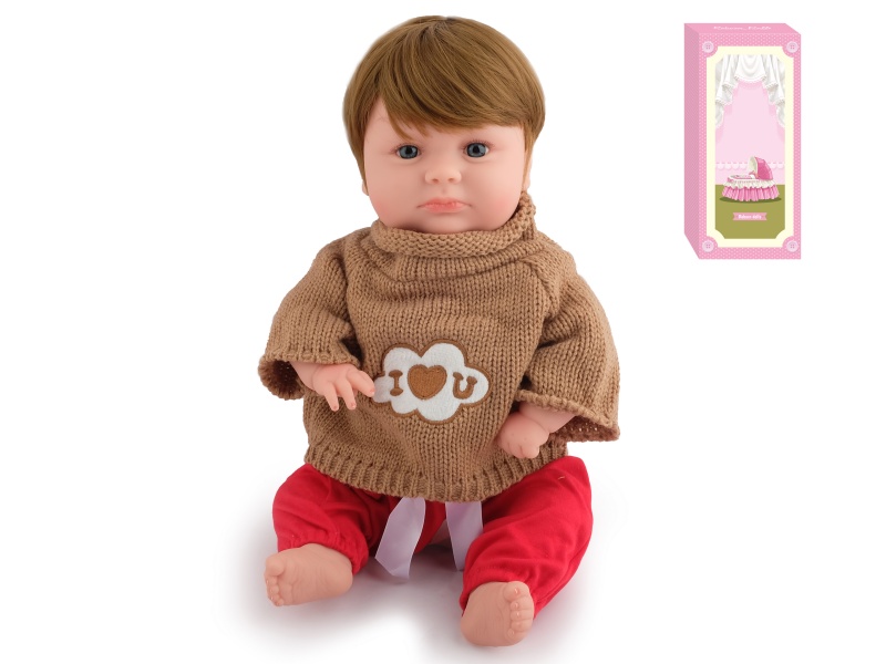 50cm Soft Plastic Reborn Doll(Wig Sheath)With Feeding-Bottle, Magnetic Pacifier, Diaper, Birth Card