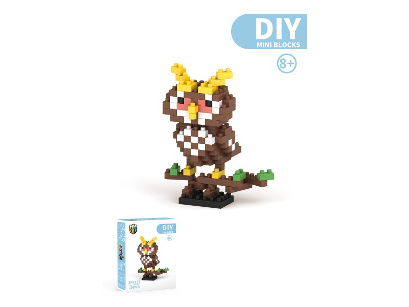 Owl Building Blocks Animal Series 136PCS
