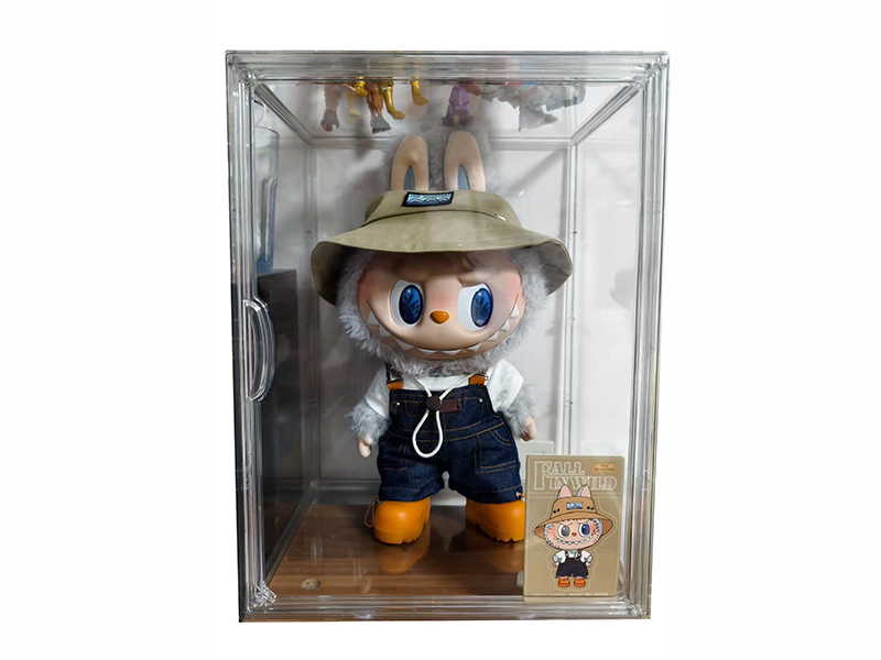 1:1 Outsize Limited Edition 40cm 24D Eyeball Plush Vinyl Face Stuffed Labubu Doll With Card, Two Sets Of Clothes, A Plush Hat