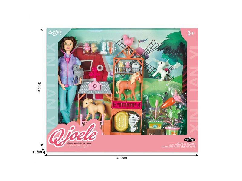 Joel 11.5-Inch Joint Doll Ranch Set