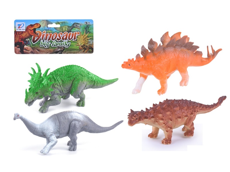 Solid Simulation Dinosaur 4Pcs