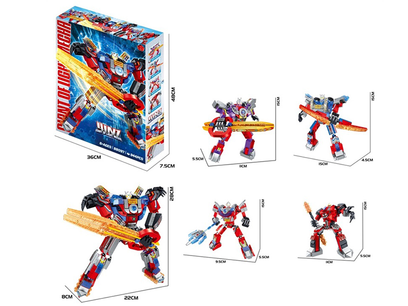 DIY Building Blocks - Giant Mech Of Light 4 In 1