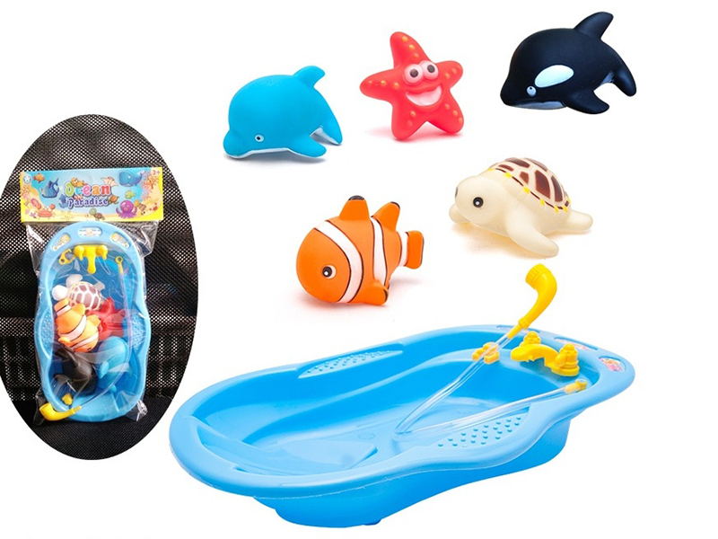 Bathtub Toy + Vinyl Sea Animals