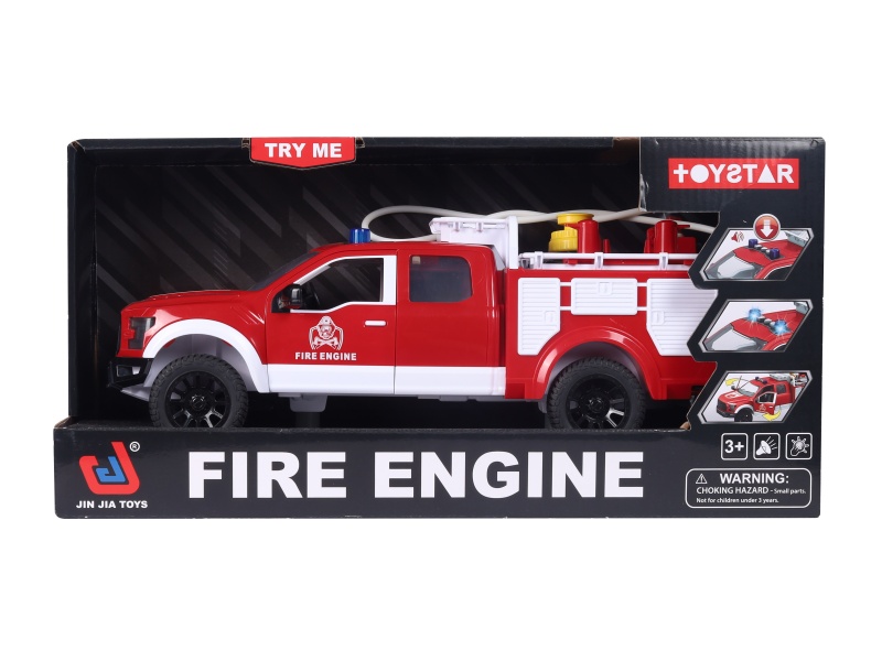 1:12 Inertial Pickup Fire Truck (Sound, Light, Water Spray, Door Opening, Multi-Functional)