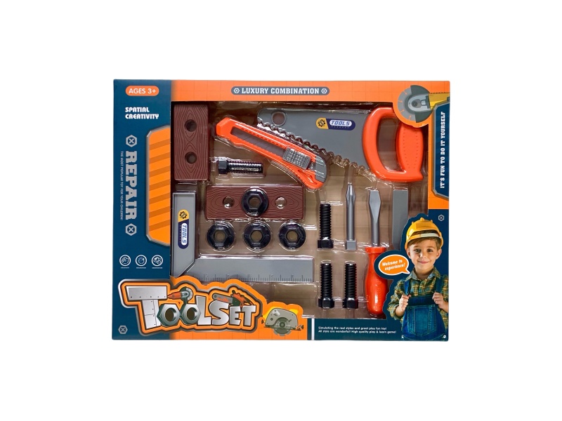 Cartoon Puzzle Tool Set, House Play Toys/Orange