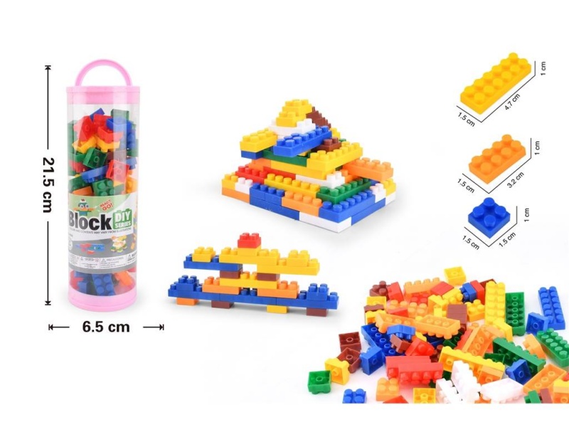 Diy Assembly And Creative Shaping Pvc Cylindrical Small Particle Educational Building Blocks