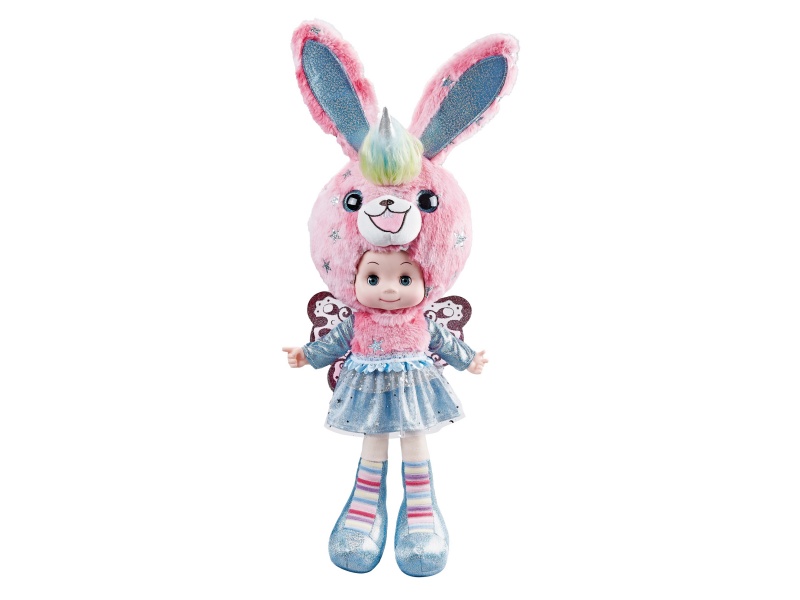 21-Inch Rabbit Unicorn Voice-Controlled Music Doll (Color Bag)