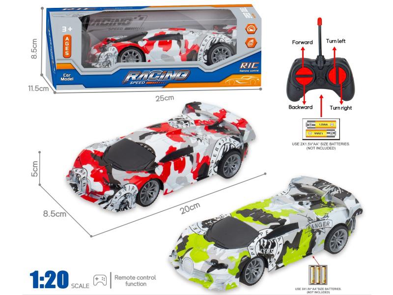 27MHz 1:20 4CH Graffiti Bugatti Remote Control Car(Not Included Batteries)