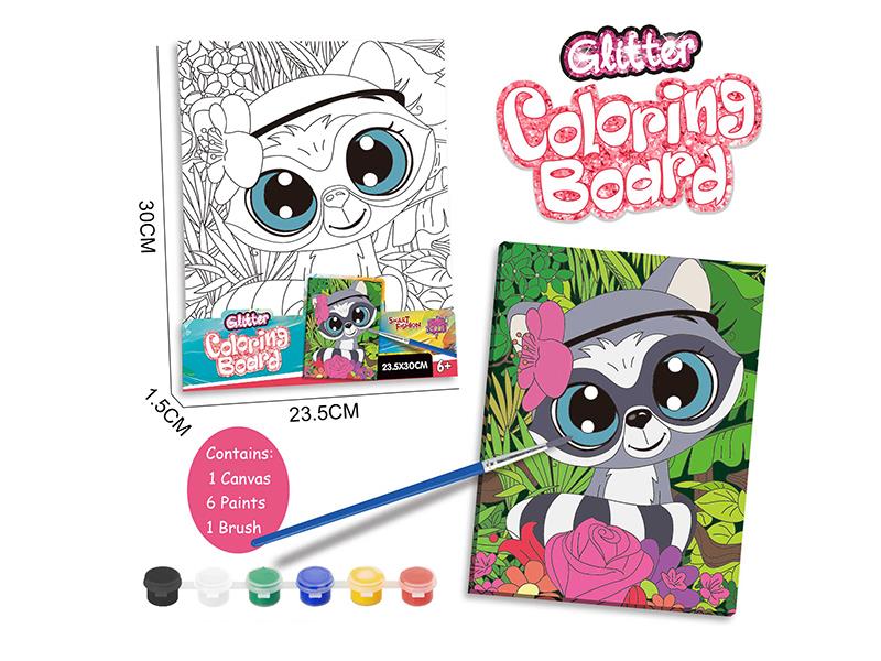 DIY Coloring Board Set - Raccoon