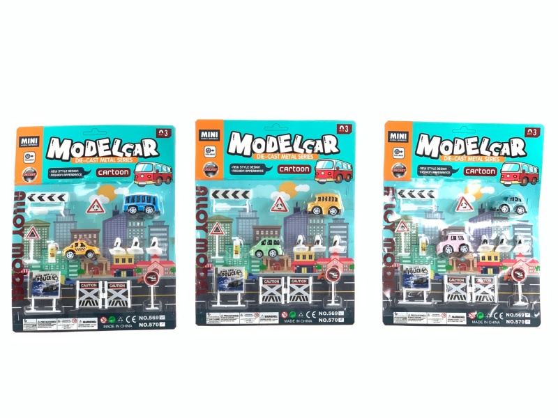 Homaley Alloy Cartoon City Bus Taxi School Bus Car Suction Plate