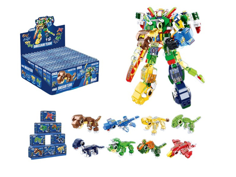 DIY Building Blocks - Dinosaur Team 8 In 1