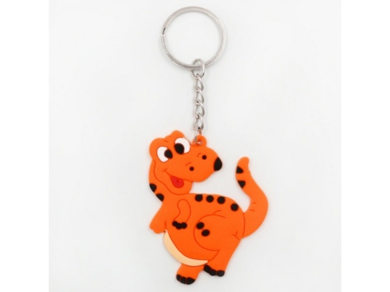 Key Chain: Dinosaur Orange