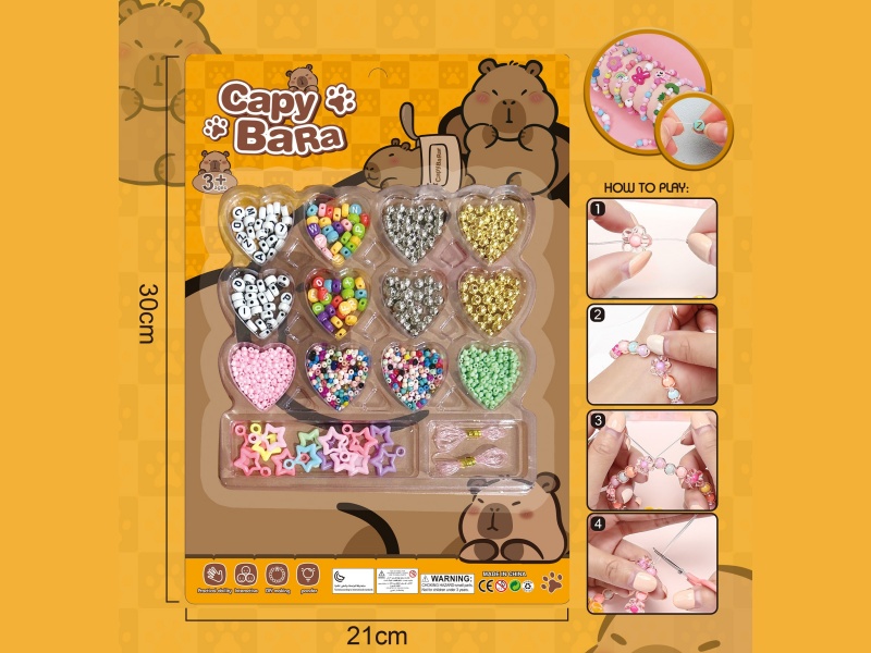 Kabibala Diy Beaded Jewelry With 14 Heart Grids And Multiple Colors, Featuring 2 Strings