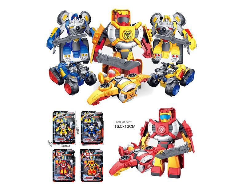 One Key Transformation Motorcycle/Aircraft Robot Toy