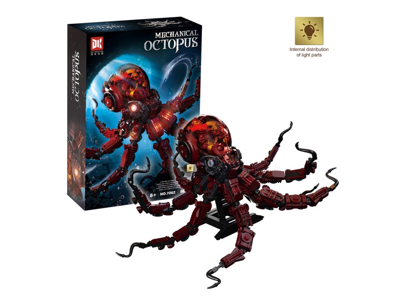 882 Pieces + Mechanical Octopus Building Block Puzzle Assembly Toys