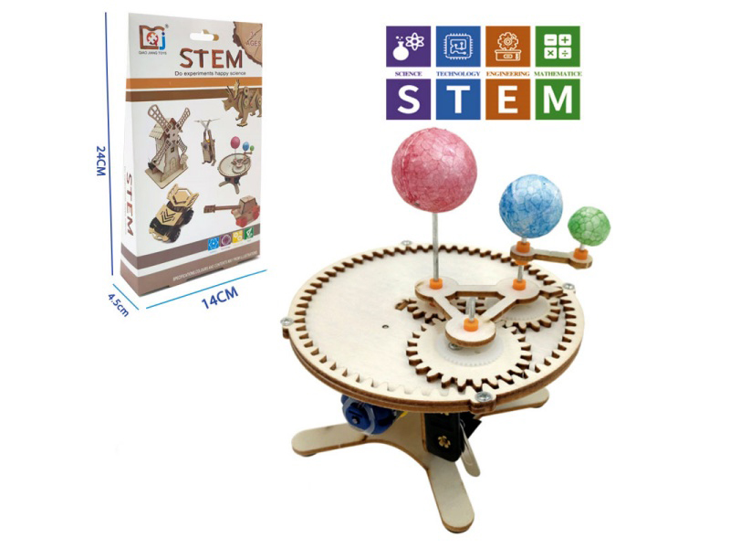 DIY Wooden Sun Earth Moon Model